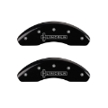 Picture of MGP 4 Caliper Covers Engraved Front Lincoln Engraved Rear Star logo Black finish silver ch