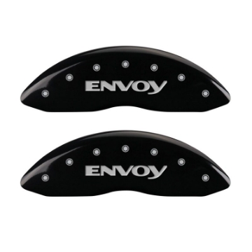Picture of MGP 4 Caliper Covers Engraved Front & Rear Envoy Black finish silver ch