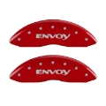 Picture of MGP 4 Caliper Covers Engraved Front & Rear Envoy Red finish silver ch