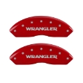 Picture of MGP 4 Caliper Covers Engraved Front & Rear Hemi Red finish silver ch