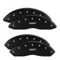 Picture of MGP 4 Caliper Covers Engraved Front & Rear Trailblazer style-SS Red finish silver ch