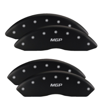 Picture of MGP 4 Caliper Covers Engraved Front & Rear Trailblazer style-SS Red finish silver ch