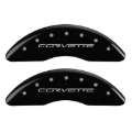 Picture of MGP 4 Caliper Covers Engraved Front C6-Corvette Engraved Rear C6-Z06 Black finish silver ch