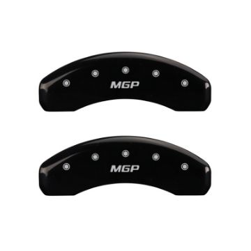 Picture of MGP Rear set 2 Caliper Covers Engraved Rear MGP Black finish silver ch