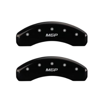 Picture of MGP Rear set 2 Caliper Covers Engraved Rear MGP Black finish silver ch