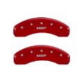 Picture of MGP Rear set 2 Caliper Covers Engraved Rear MGP Red finish silver ch
