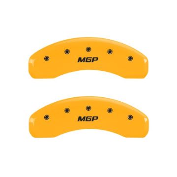 Picture of MGP Rear set 2 Caliper Covers Engraved Rear MGP Yellow finish black ch