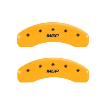 Picture of MGP Rear set 2 Caliper Covers Engraved Rear MGP Yellow finish black ch