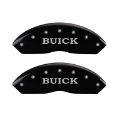 Picture of MGP 4 Caliper Covers Engraved Front Buick Engraved Rear Buick Shield Black finish silver ch