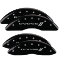 Picture of MGP 4 Caliper Covers Engraved Front & Rear With stripes-Dodge Black finish silver ch