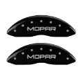 Picture of MGP 4 Caliper Covers Engraved Front & Rear MOPAR Black finish silver ch