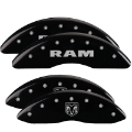 Picture of MGP 4 Caliper Covers Engraved Front & Rear MOPAR Red finish silver ch