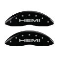 Picture of MGP 4 Caliper Covers Engraved Front & Rear Hemi Black finish silver ch