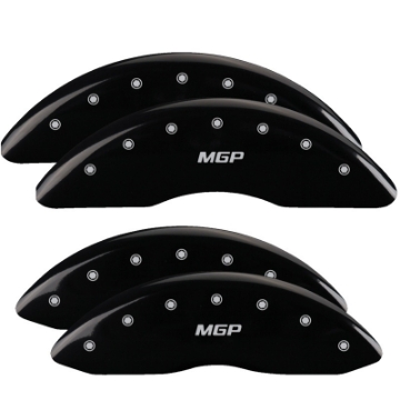 Picture of MGP 4 Caliper Covers Engraved Front & Rear Hemi Black finish silver ch
