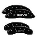 Picture of MGP 4 Caliper Covers Engraved Front & Rear Hemi Black finish silver ch