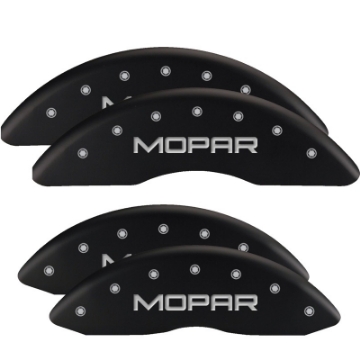 Picture of MGP 4 Caliper Covers Engraved Front & Rear Magnum Red finish silver ch