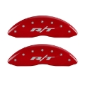 Picture of MGP 4 Caliper Covers Engraved Front & Rear RT1-Truck Red finish silver ch