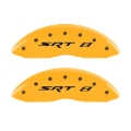 Picture of MGP 4 Caliper Covers Engraved Front & Rear SRT8 Yellow finish black ch