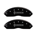 Picture of MGP 4 Caliper Covers Engraved Front Lincoln Engraved Rear Star logo Black finish silver ch