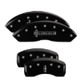 Picture of MGP 4 Caliper Covers Engraved Front Lincoln Engraved Rear Star logo Black finish silver ch
