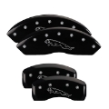 Picture of MGP 4 Caliper Covers Engraved Front & Rear MGP Black finish silver ch
