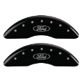 Picture of MGP 4 Caliper Covers Engraved Front & Rear Oval logo-Ford Black finish silver ch