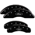 Picture of MGP 4 Caliper Covers Engraved Front & Rear Oval logo-Ford Black finish silver ch