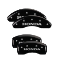 Picture of MGP 4 Caliper Covers Engraved Front Honda Engraved Rear H Logo Black finish silver ch