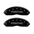 Picture of MGP 4 Caliper Covers Engraved Front Pontiac Engraved Rear GXP Black finish silver ch