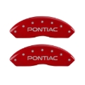 Picture of MGP 4 Caliper Covers Engraved Front Pontiac Engraved Rear GXP Red finish silver ch
