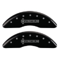 Picture of MGP 4 Caliper Covers Engraved Front Lincoln Engraved Rear Star logo Black finish silver ch