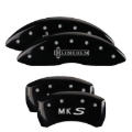 Picture of MGP 4 Caliper Covers Engraved Front Lincoln Engraved Rear Star logo Black finish silver ch