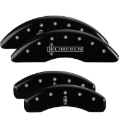 Picture of MGP 4 Caliper Covers Engraved Front Lincoln Engraved Rear Star logo Black finish silver ch