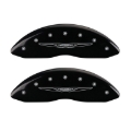 Picture of MGP 4 Caliper Covers Engraved Front & Rear Style 2-Chrysler Wing Black finish silver ch