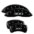 Picture of MGP 4 Caliper Covers Engraved Front & Rear Style 2-Chrysler Wing Black finish silver ch