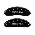 Picture of MGP 4 Caliper Covers Engraved Front Cobra Engraved Rear Snake Black finish silver ch