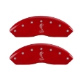 Picture of MGP 4 Caliper Covers Engraved Front & Rear Tiffany Snake Red finish silver ch