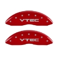 Picture of MGP 4 Caliper Covers Engraved Front & Rear Vtech Red finish silver ch