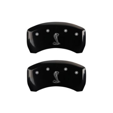 Picture of MGP Rear set 2 Caliper Covers Engraved Rear Snake Black finish silver ch