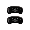 Picture of MGP Rear set 2 Caliper Covers Engraved Rear Snake Black finish silver ch