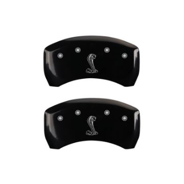 Picture of MGP Rear set 2 Caliper Covers Engraved Rear Snake Black finish silver ch