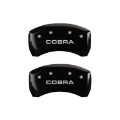 Picture of MGP Rear set 2 Caliper Covers Engraved Rear Cobra Black finish silver ch