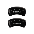 Picture of MGP Rear set 2 Caliper Covers Engraved Rear Cobra Black finish silver ch
