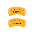 Picture of MGP Rear set 2 Caliper Covers Engraved Rear Cobra Yellow finish black ch