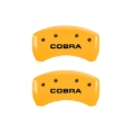 Picture of MGP Rear set 2 Caliper Covers Engraved Rear Cobra Yellow finish black ch