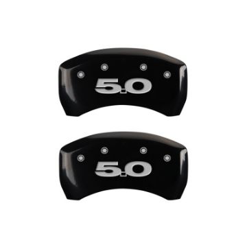 Picture of MGP Rear set 2 Caliper Covers Engraved Rear 50 Black finish silver ch
