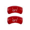 Picture of MGP Rear set 2 Caliper Covers Engraved Rear 50 Red finish silver ch