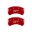 Picture of MGP Rear set 2 Caliper Covers Engraved Rear S197-GT Red finish silver ch