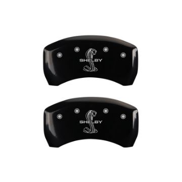 Picture of MGP Rear set 2 Caliper Covers Engraved Rear Tiffany Snake Black finish silver ch