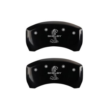 Picture of MGP Rear set 2 Caliper Covers Engraved Rear Tiffany Snake Black finish silver ch